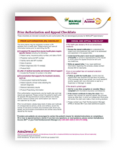 Prior Authorization and Appeals Checklist